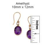 Alchemia Oval Amethyst Drop Earrings